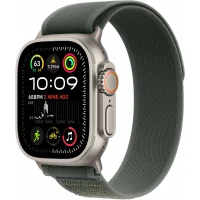 Apple Watch Ultra 2 49mm Natural Titanium Case with Green Trail Loop M/L 2024